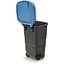 Бак для сміття Prosperplast Wheeler 110 л чорний синя кришка (NBWB110-2383C) - мініатюра 2