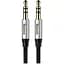Кабель мультимедійний Jack 3.5mm Yiven M30 M/M 1.5m silver-black Baseus (CAM30-CS1) - мініатюра 1