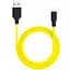 USB Cable Hoco X21 Silicone Lightning Black/Yellow 1m - мініатюра 3