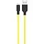USB Cable Hoco X21 Silicone Lightning Black/Yellow 1m - мініатюра 1