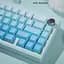 Набір кейкапів PBT Blue Gradient (130+), Білий - мініатюра 5