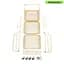 Етажерка Wall Sticker SW-00002105 мобільна триярусна універсальна з металу 45х37х82 см кремова - мініатюра 4