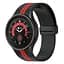 Браслет Cls-line-black для Samsung Galaxy Watch 4 - чорно-червоний ширина кріплення 20мм силікон Watchbands (W36-2WB21134651) - мініатюра 2