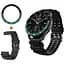 Безель Black-green та силіконовий ремінець Sikai для смартгодинника Xiaomi Watch S3/S4 - мініатюра 1