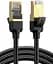 Патч корд Ugreen мережевий кабель Ethernet RJ45 Cat 7 10 Гбіт/с 600 МГц 2м Black (NW106) - мініатюра 1
