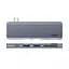 USB-хаб Baseus Harmonica Five-in-one HUB Adapter Gray - мініатюра 3