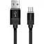 Кабель Florence Silicone microUSB 1m 3A Black (FL-2205-KM) - мініатюра 2