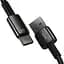 Кабель Baseus Tungsten Gold Fast Charging Cable USB to Type-C 66W 1m CATWJ-B01 Black - миниатюра 3