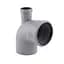 Колено канализационное с отводом TA Sewage 50х110х110, 90° (вверх) TR110013 - миниатюра 1