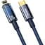 Кабель Baseus Explorer Series Auto Power-Off Fast Charging Cable Type-C to Lightning 20W 2m CATS000103 Blue - миниатюра 2