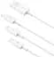Кабель Baseus Superior Series Fast Charging 3-in-1 Cable USB to MicroUSB+Lightning+Type-C 3.5A 0.5m P10320105221-01 White - мініатюра 3