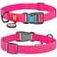 Нашийник для собак Waudog Waterproof, коллартекс, водостійкий, з QR паспортом, пластикова пряжка-фастекс, 24-40х2 см, рожевий - мініатюра 3