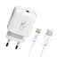 Зарядний пристрій SkyDolphin SC22EL (1USB, 2.1A) White + кабель Lightning (MZP-000158) - мініатюра 1