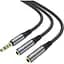 Двійник розгалужувач Hoco UPA21 2-in-1 3.5 audio adapter cable (male to 2*female) - мініатюра 1