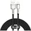 Кабель Baseus Cafule Metal Lightning 2.4A (2m) black (CALJK-B01) - мініатюра 1
