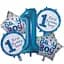 Набір фольгованих кульок "Baby Boy 1st Birthday" 5 шт святкові декорації - мініатюра 1
