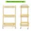 Етажерка Wall Sticker SW-00002113 мобільна триярусна універсальна з металу 45х30х78 см кремова - мініатюра 4