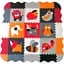 Игровой коврик-пазл Baby Great Веселый зоопарк, с бортиком, серый с белым, 122х122 см (GB-M129A4E) - миниатюра 1