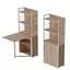 Стіл книжка з етажеркою Практик 2 Ferrum-decor 1555x640x990 Білий метал ДСП Дуб Сан-Марино 16 мм (FRD-104633) - мініатюра 1