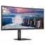TFT 34` AOC CU34V5C/BK, WQHD, VA, 100Гц, 1 мс, вигнутий, HDMI, DP, USB-C, USB-hub, колонки, чорний - мініатюра 2
