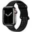 Ремінець силіконовий Hoco iWatch WA08 honeycomb 38/40/41 mm чорний - мініатюра 1