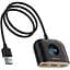 Usb-хаб Baseus Square round 4 in 1 Usb Hub Adapter (Usb3.0 TO Usb3.0x1+Usb2.0x3) 1m Чорний (CAHub-AY01 - мініатюра 1