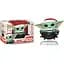 Фігурка Funko Pop Мандалорець Грогу The Mandalorian Grogu with Santa Hat in Pram 10 см FP G 746 - мініатюра 1