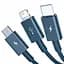 Кабель Baseus Superior Series Cable USB to Type-C/Lightning/MicroUSB 3.5A 1.5m CAMLTYS-03 Blue - миниатюра 5