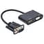 Переходник Cablexpert VGA to HDMI/VGA+audio 3.5mm (A-VGA-HDMI-02) - миниатюра 1
