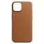 Кожаный чехол-панель для Apple iPhone 15, FAKE Leather Case, коричневый, искусственная кожа, премиальный, противоударный, защита всего корпуса, с мягкой подкладкой, поддержка MagSafe и беспроводной зарядки, ArmorStandart (ARM76288) - миниатюра 1