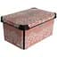 Кошик Violet House 0647 Decor Powder Flowers, з кришкою, 10 л, рожевий (0647 DECOR POWDER FLOWERS с/кр. 10 л) - мініатюра 1