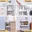 Передвижная напольная полка 39х12.5х80 см на колесиках Bathroom Rack Белая 4 яруса XYX-2020A - миниатюра 5