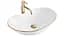 Умивальник Rea Royal Gold Edge 36x62,5 white (REA-U8570), Глянцева - мініатюра 1
