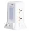 Сетевой фильтр-удлинитель Yiwu HP-5-3MF TOWER B22 4,8 м 6 розеток 3USB+1PD и LED-лампа белый - миниатюра 2