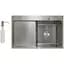 Мойка для кухни Lidz Handmade H7849L интегрированная крыло слева 3.0/1.0 мм Brushed Steel (LDH7849BRUL45592) - миниатюра 1
