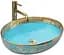 Умывальник Rea Margot 52x40 blue/gold (REA-U8709), Матовая - миниатюра 1