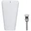 Комплект Qtap Tern: Раковина напольная моноблок 440х380х830 мм White + Донный клапан PU02O (QT1711G302WN47320) - миниатюра 1
