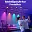 Настінна LED лампа RGB Intelligent wall lamp 6 pcs with Bluetooth European plug with app Black - мініатюра 2