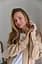 Женская рубашка для беременных стиля oversize из микровельвета Varna размер L-XL Lullababe бежевая - миниатюра 9