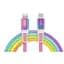 Кабель REAL-EL USB Type-C - Lightning (M/M), 1 м, Rainbow (EL123500054) - миниатюра 1