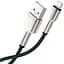 Кабель Baseus Cafule Metal Lightning 2.4A (2m) green (CALJK-B06) - мініатюра 3