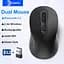 Бездротова аккумуляторна мишка M520 2,4 ГГц + BT5.2 1600DPI Black - мініатюра 2