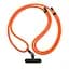 Універсальний ремінець-шнурок для смартфона, Rope, black tangerine, нейлоновий, міцний, регульований по довжині, з тримачем для чохлів з вирізом для зарядки, кросбоді, підходить для носіння на шиї та через плече, ArmorStandart (ARM76094) - мініатюра 2