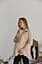 Женская рубашка для беременных стиля oversize из микровельвета Varna размер L-XL Lullababe бежевая - миниатюра 6