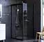 Душова кабіна Am.Pm Gem Square Pivot 90x90 см без піддону black W90UG-404-090BT, Чорний, прозорий, чорний - мініатюра 2