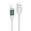 Кабель з екраном Hoco U126 Lightning Lantern charging data cable 1.2 м 2.4A світло сірий - мініатюра 1
