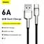 Кабель Baseus Cafule Series Metal Data Cable USB to Type-C 66W 1m CAKF000101 Black - мініатюра 3