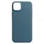 Кожаный чехол-панель для Apple iPhone 15 Plus, FAKE Leather Case, голубой, искусственная кожа, премиальный, противоударный, защита всего корпуса, с мягкой подкладкой, поддержка MagSafe и беспроводной зарядки, ArmorStandart (ARM76298) - миниатюра 1