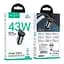 Адаптер автомобільний Hoco Rigorous dual port Car charger NZ16A |1USB/1Type-C, 43W/3A, PD25W/QC| - мініатюра 2