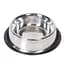 Flamingo Dish Rubber Rim фламінго рубер рим миска для собак з гумовим обідком, нержавійка 0.71 л d=15 см - мініатюра 1